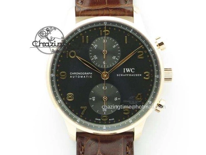 MIROTIME 0325 Compact Portuguese IW545409 RG ZF 1:1 Best Edition White Dial On Brown Leather Strap A 7336